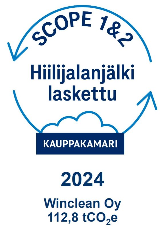 Winclean Oy hiilijalanjälkilaskettu merkki